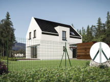 JAMBE DE FORCE PLAST VERT L25 LG 1m75 25x25x3,0