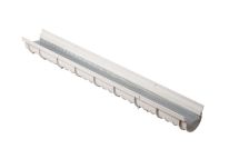 Caniveau décoratif avec grille MEA DECO STONE - long. 1,00m x larg. 131mm x haut. 99mm - classe A15