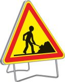 PANNEAU TEMPORAIRE SUPPORTS AK5 700 T1 TRAVAILLEUR