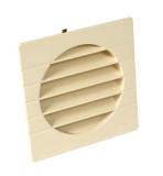 GRILLE EXTERIEURE POUR TUBE DIAMETRE 125 AVEC ANTI INSECTE SABLE - GETM125