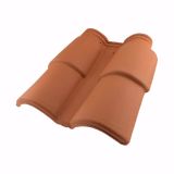 Double de rive Romane Canal terre cuite Vieilli Castel - long. 45,2 cm x larg. 41,5 cm