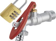 robinet 1/4 tour cadenassable M15x21 nez M20x27 Ø15 - cadenas combinaison 3 chiffres