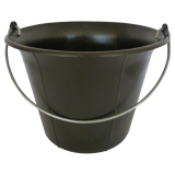 SEAU 11L NOIR PLAST. FOND PLAT ANSE 5,3 MM
