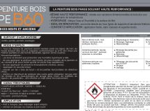 Peinture bois glycéro PE B60 satin Blanc - pot de 0,5L