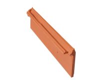 Rive droite universelle terre cuite rouge - long. 43,7 cm