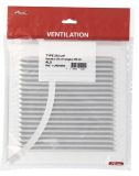 GRILLE PERSIENNE ALU GRIS ANTI INSECTE DIMENSION 25X25 - 1LM2525G
