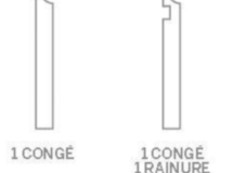 Planche de rive 1 congé 1 rainure . Sapin du nord blanc, 27x195mm 4,2 ml, qualité AB . certifié 80% PEFC*