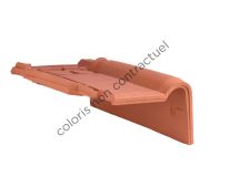 Tuile double bourrelet terre cuite Aquitaine Rouge