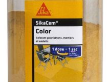 Colorant en poudre pour ciment, chaux et plâtre SikaCem Color Jaune 400gr
