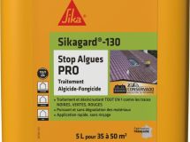 Anti-mousses hautes performances / Traitement préventif et curatif Sikagard 130 Stop Algues Pro - bidon de 5L
