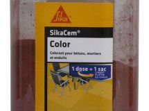 Colorant en poudre pour ciment, chaux et plâtre SikaCem Color Rouge 800gr