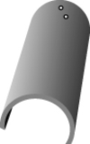 FAITIERE DEMI RONDE 40x16 CM ANTHRACITE - FIBRE CIMENT ETERNIT