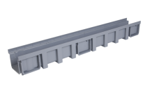 Caniveau gris clair - long. 1m x larg. 130mm - classe A15 ou B125
