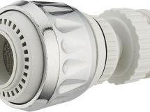 douchette à rotule F22/M24 avec aérateur 2 jets