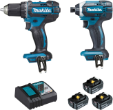 Ensemble de 2 machines 18 V Li-Ion 5 Ah (DDF482 + DTD152)