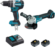 Ensemble de 2 machines 18 V Li-Ion 5 Ah (DGA506 + DHP484)