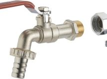 kit robinet 1/4T.M1/2 nez D15 + applique M1/2 F1/2 écrou libre chromée