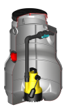 Poste de relevage 1 pompe eaux claires sur trepied