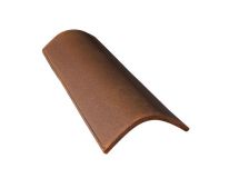 Tuile canal 40 Terre cuite brun rustique - long. 40 cm x larg. 18 cm