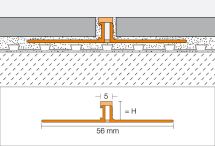 Joint de fractionnement 5 mm de large Schlüter®-DILEX-BWS PVC RECYCLE-CPE gris H 10 mm L 2,50 m