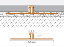 Joint de fractionnement 5 mm de large Schlüter®-DILEX-BWS PVC RECYCLE-CPE gris H 10 mm L 2,50 m