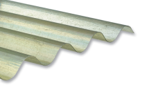 Plaque ondulée grande onde polyester GO 92 - 5 ondes 1/2 - 1,52 m x 0,92 m - Epaisseur : 1,2 mm - Incolore