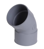 COUDE SIMPLE FEMELLE/FEMELLE 45° DIAMETRE 125 - CX44