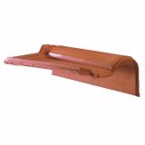 Tuile de rive à rabat droite à emboîtement terre cuite Méridionale Rouge flammé - long. 43 cm