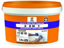 Mortier adhésif COLLE ET JOINT 2 EN 1 seau de 3,5kg
