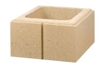 PILIER PIERLISSE 28,5X28,5X20 (80UN)     JAUNE CLAIR