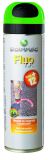 Traceur de chantier acrylique FLUO TP multi supports provisoire fluorescent vert fluo 500 mL