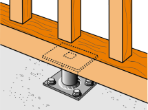 PIED DE POTEAU MINI HT80