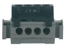 BORNIER PHASE NOIR 4 BORNE 16MM²