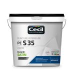 Peinture intérieure PE S35 chantier satin blanc - seau de 15L