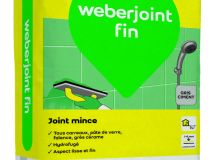 Mortier joint WEBERJOINT FIN gris ciment sac 25kg
