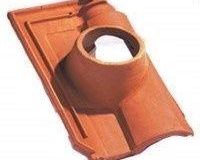 Tuile à douille terre cuite Méridionale Brun - long. 43 cm x larg. 27 cm