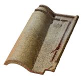 Tuile Romane Réno terre cuite Rouge - long. 42 cm x larg. 27,6 cm