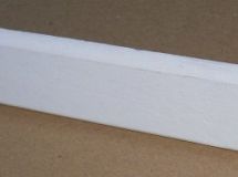 Chant plat prépeint 2 arrondis blanc - long. 2400 mm x larg. 30 mm x ep. 6 mm