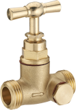 robinet d'arrêt double mâle à purge M.15x21 lien 1 pièce