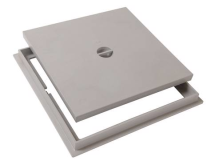 TAMPON DE SOL AVEC CADRE 300 X 300 GRIS CLAIR - TRC30