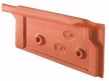 Fronton pour faîtière demi ronde à recouvrement universelle terre cuite Ardoisé - long. 32,5 cm x larg. 31 cm