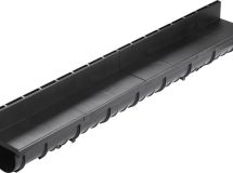Caniveau de drainage en composite armé de fibres de verre avec grille MEAHOME PLUS - long. 1,00m x larg. 131mm x haut. 159mm - classe A15