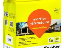 Mortier de réfractaire LSN WEBERCEL FEU gris sac de 5kg