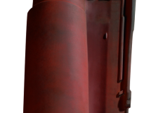 Tuile galleane 12 terre cuite rouge vieilli - long. 47,3 cm x larg. 28,5 cm