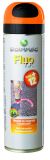 Traceur de chantier acrylique FLUO TP multi supports provisoire fluorescent orange fluo 500 mL