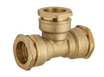 raccord laiton pour tuyau polyéthylène té égal Ø25 lien 1 pièce