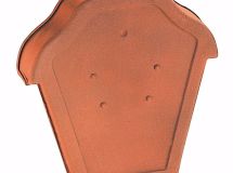 Fronton pour faîtière terre cuite Losangée Flammé rustique - long. 30 cm x larg. 28 cm