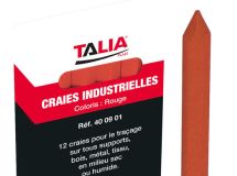 CRAIE ROUGE HEXAGONALE L.120MM