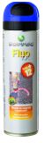 Traceur de chantier acrylique FLUO TP multi supports provisoire fluorescent bleu fluo 500 mL