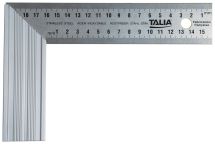 EQUERRE DROITE ET D'ONGLET LAME INOX TALON ALU 300MM